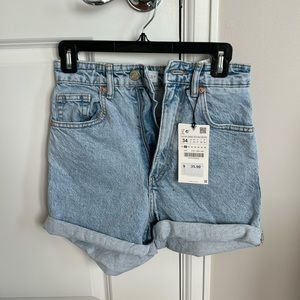 Zara mom fit Jean shorts